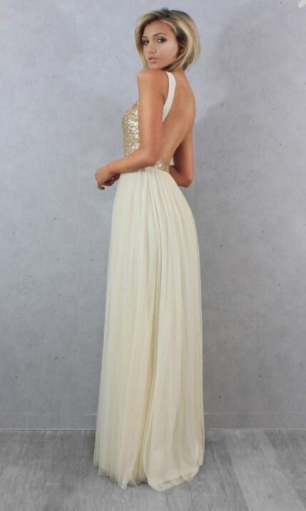 Charmming Chiffon with Top Sequin Bridesmaid Dress in Bridesmaid dresses