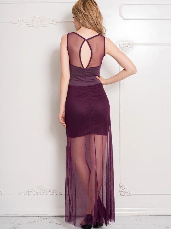 Chiffon Sleeveless Floor-length Dress