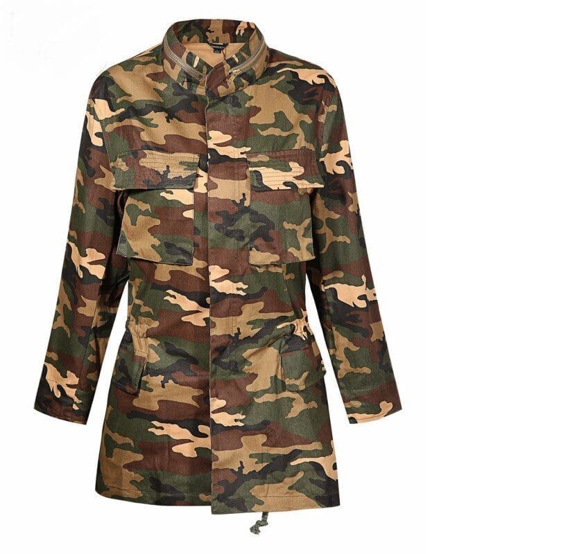 Loose Camouflage Print Jacket