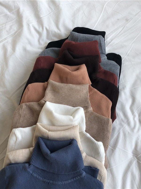 Women Turtleneck Korean Slim Basic Pullover - Sweaters - Uniqistic.com