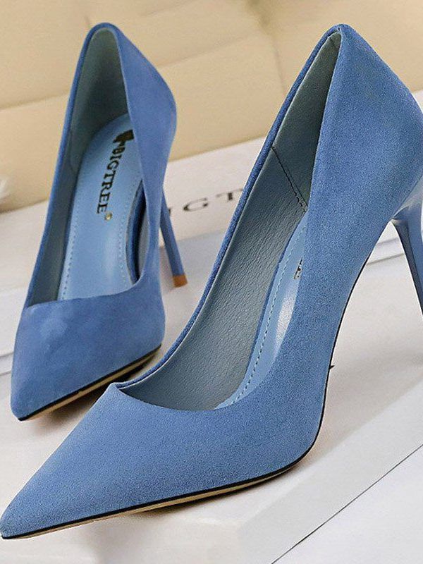 Suede High Heels Office Shoes in Women's Pumps